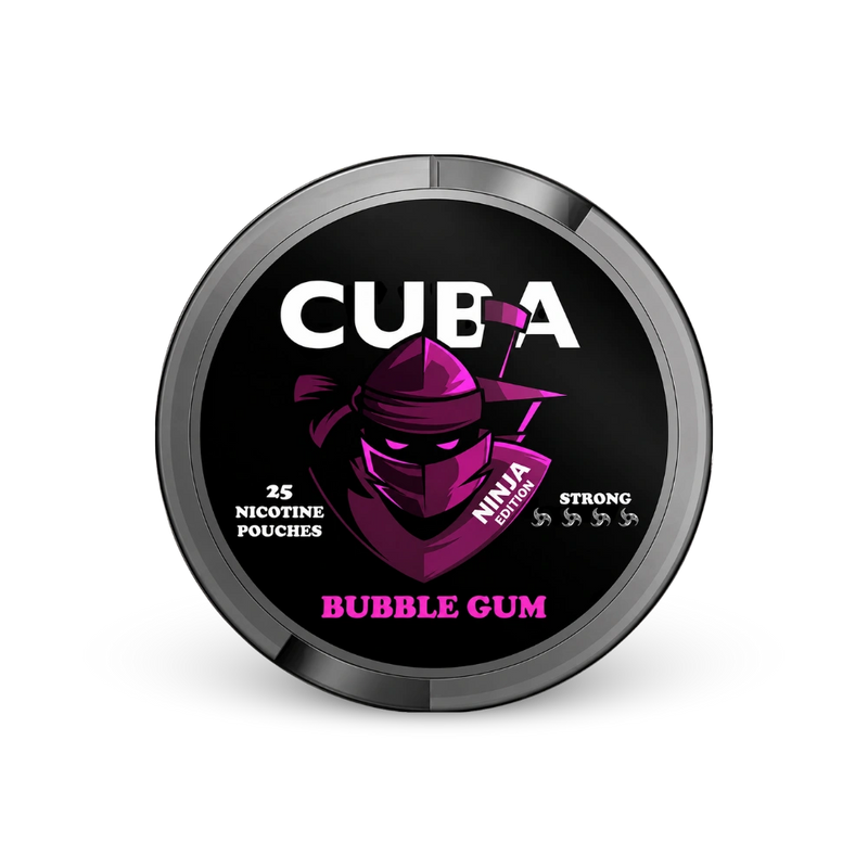 CUBA Ninja Bubble Gum Slim Strong – nikotin zsákok doboza
