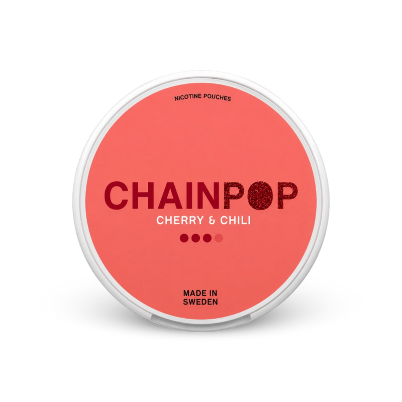 Chainpop Cherry & Chili – nikotinzacskók doboza