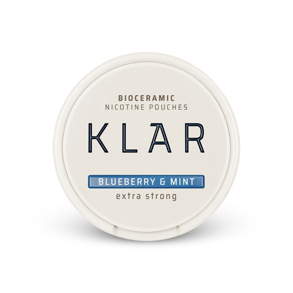 KLAR Blueberry Mint Extra Strong Slim – nikotinpárnák doboza
