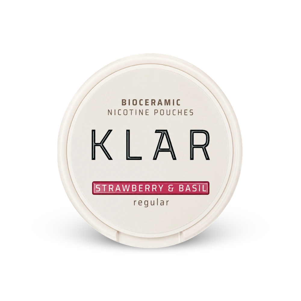 KLAR Strawberry Basil Regular Mini – nikotin zsákok doboza