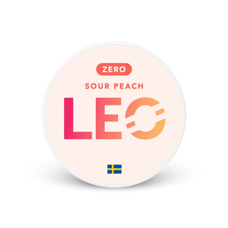 LEO Sour Peach Zero – nikotin tasak doboza