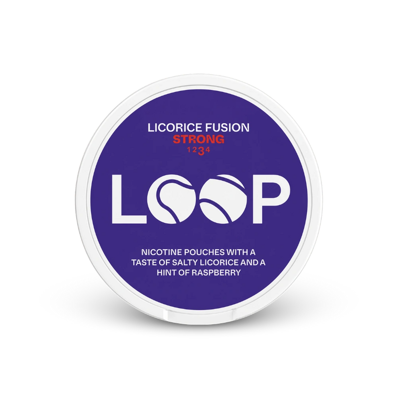 LOOP Licorice Fusion Strong – nikotinpárnák doboza
