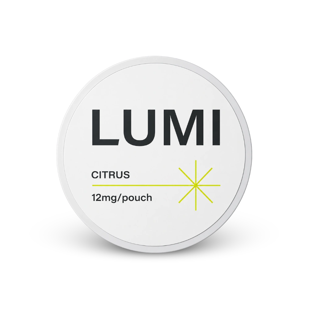 LUMI Citrus 12mg – nikotin zacskók doboza
