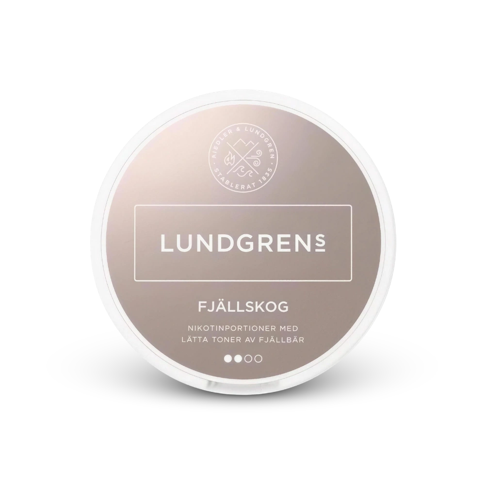 Lundgrens Fjällskog – nikotinpárnák doboza