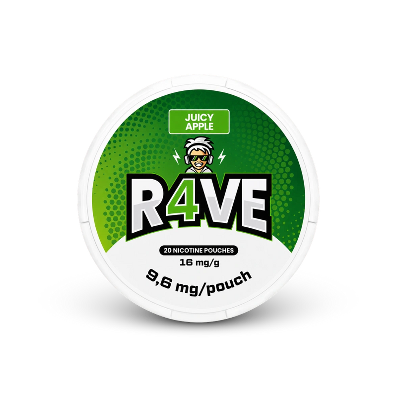 RAVE Juicy Apple 16mg – nikotinpárnák dobozu