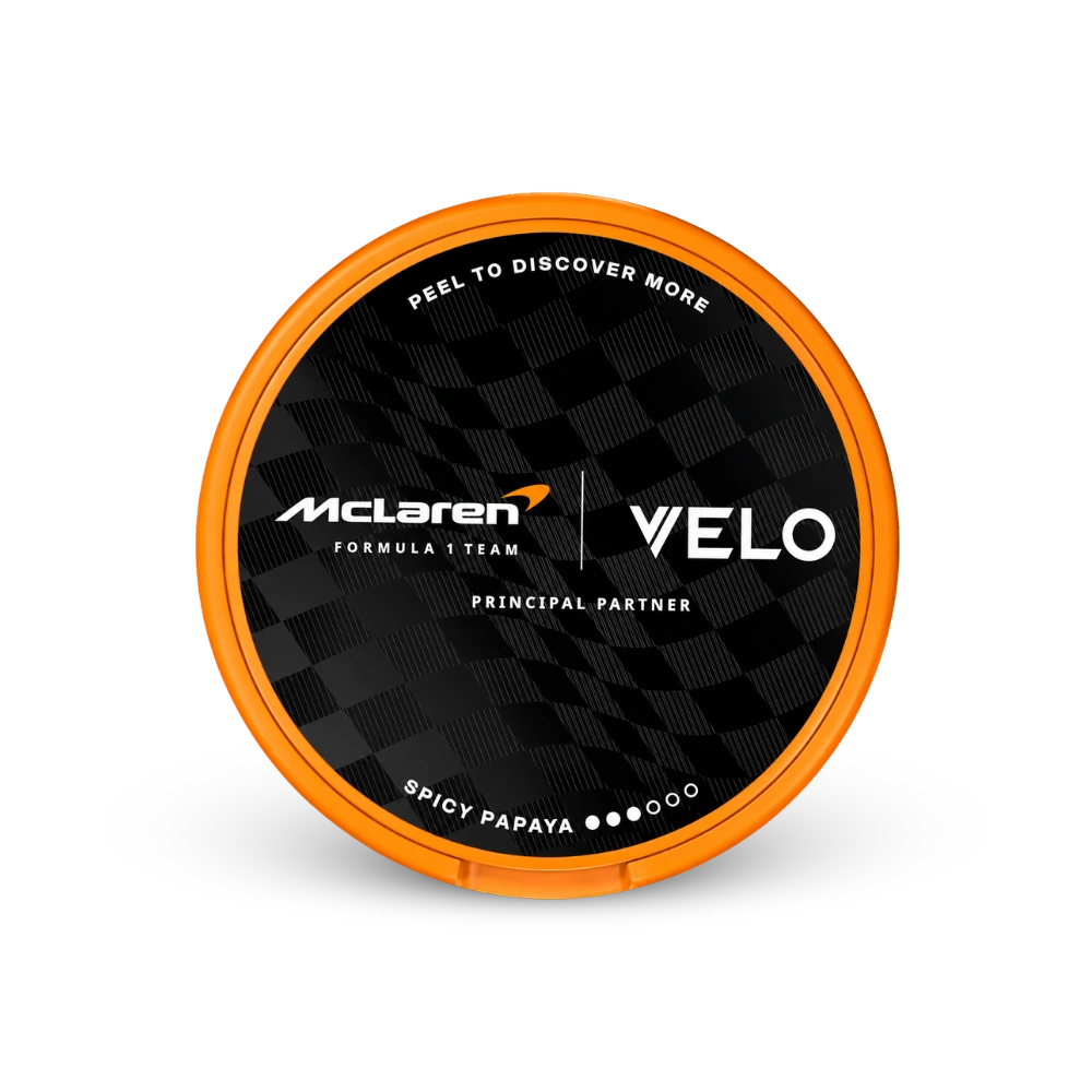 VELO McLaren Spicy Papaya Slim – nikotinpárnák doboza