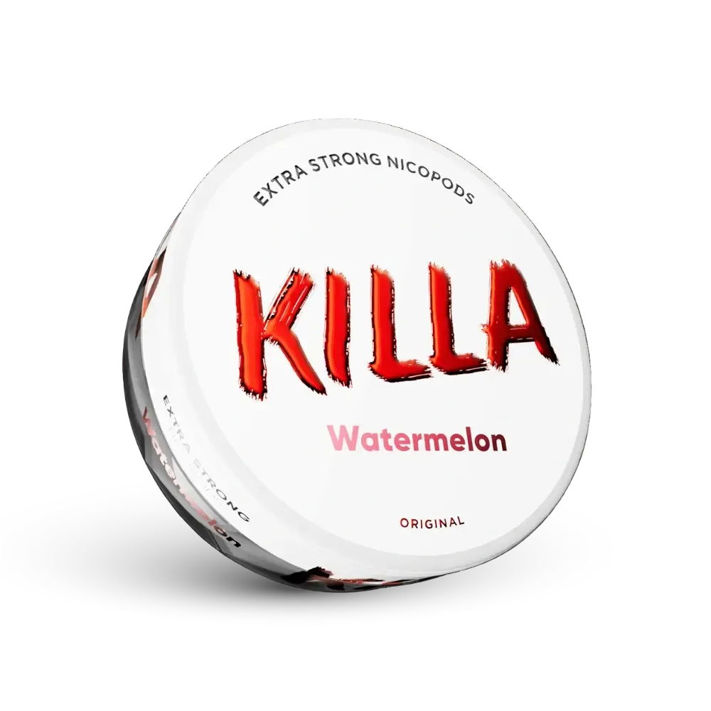 Killa Watermelon Extra Strong Nicotín Tasakok Adag piros logóval és görögdinnyés ízzel
