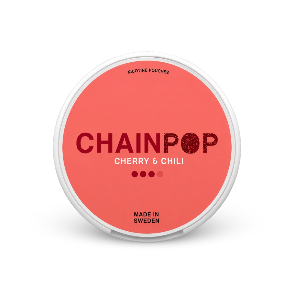 Chainpop Cherry & Chili – nikotinzacskók doboza
