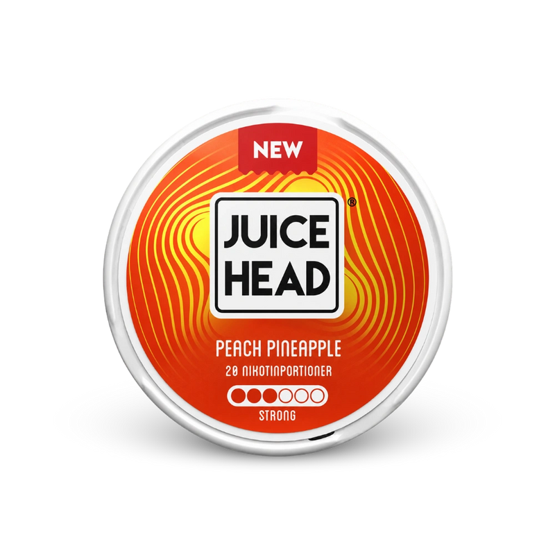 Juice Head Peach Pineapple Strong – nikotin zacskók doboza