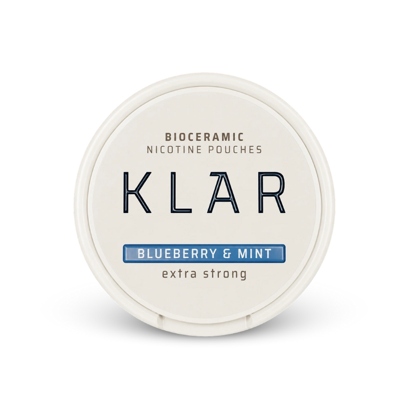 KLAR Blueberry Mint Extra Strong Slim – nikotinpárnák doboza