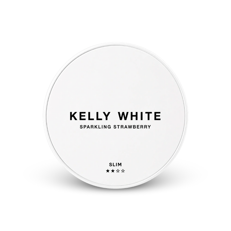 Kelly White Sparkling Strawberry Slim – nikotin zacskók doboza