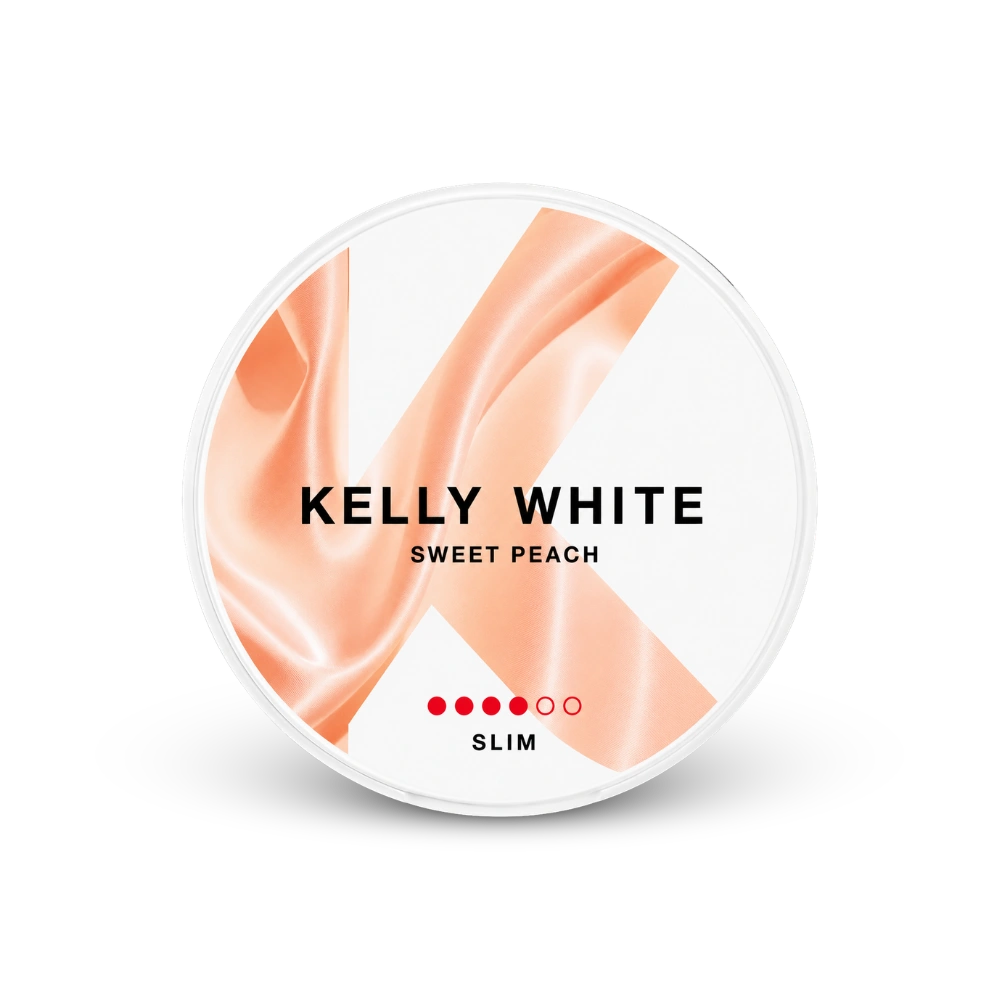 Kelly White Sweet Peach Slim Strong – nikotintasak doboza