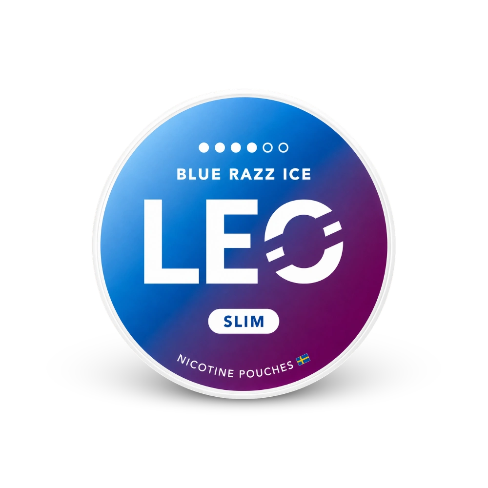 LEO Blue Razz Ice Strong – nikotinos tasak doboza