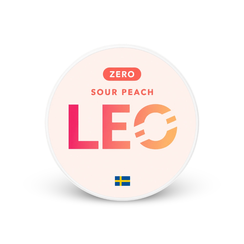 LEO Sour Peach Zero – nikotin tasak doboza