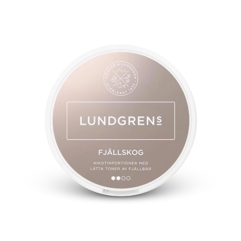 Lundgrens Fjällskog – nikotinpárnák doboza