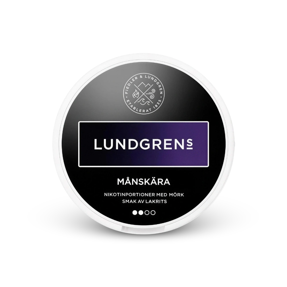 Lundgrens Månskära – nikotinpárnák doboza