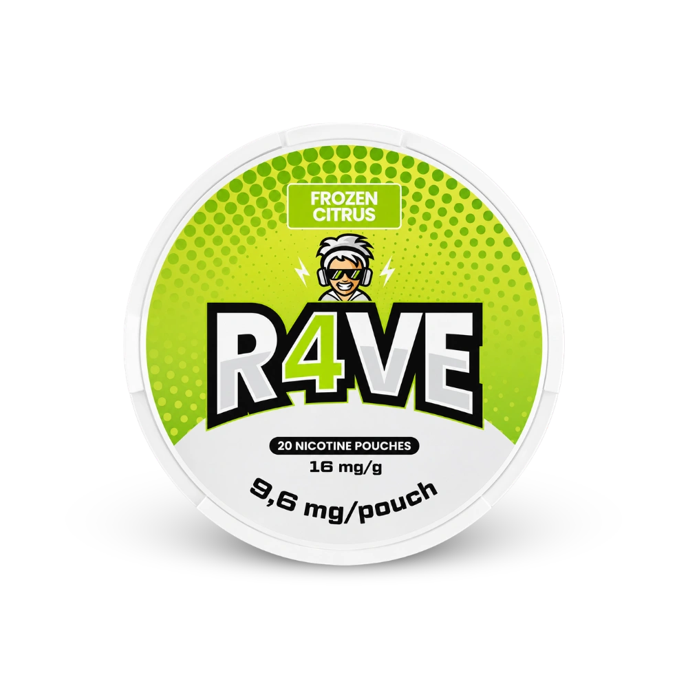 RAVE Frozen Citrus 16mg – nikotinpárnák doboza
