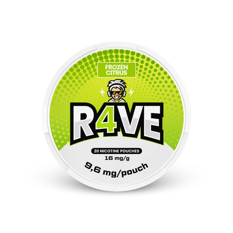 RAVE Frozen Citrus 16mg – nikotinpárnák doboza