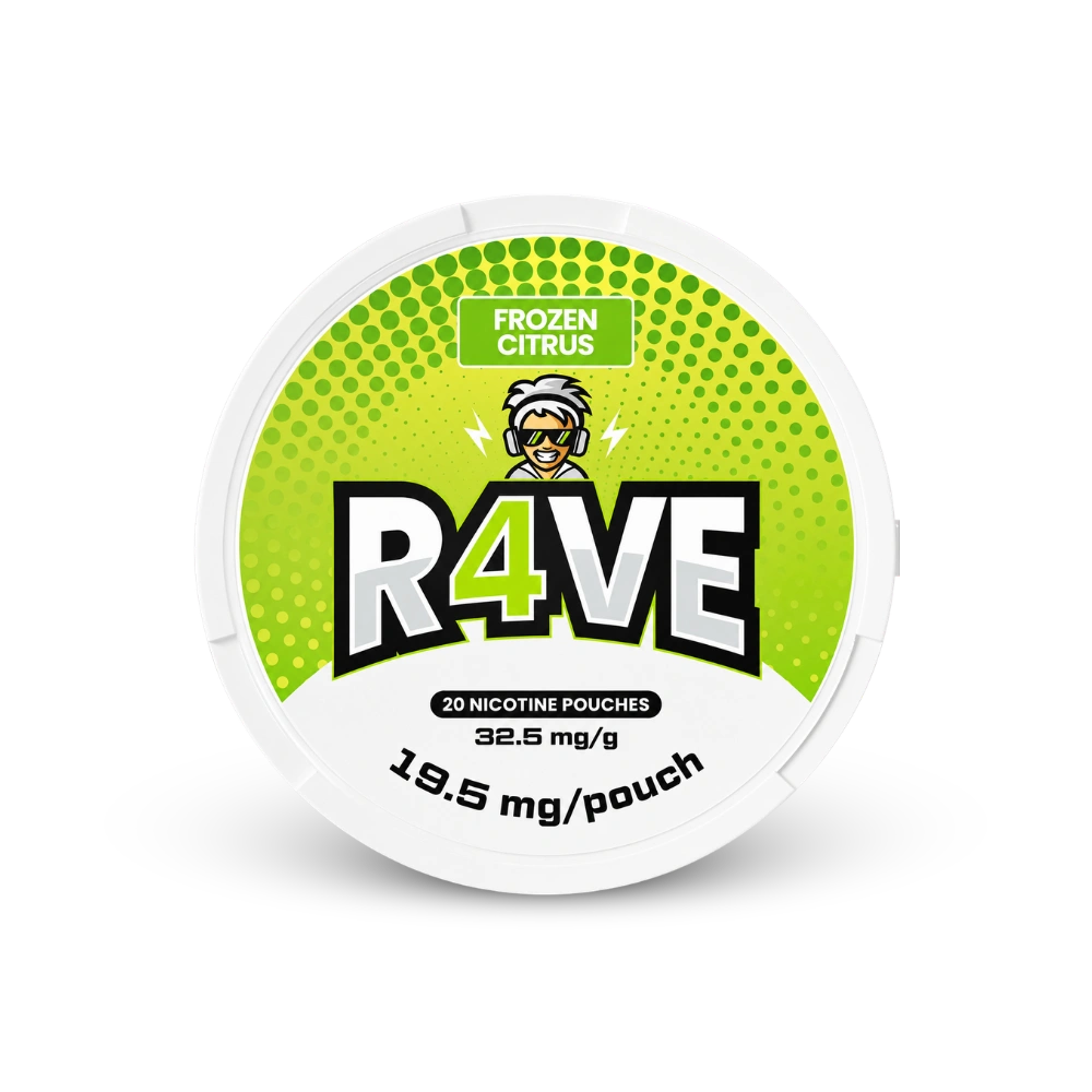 RAVE Frozen Citrus 32,5mg – nikotinpárnák doboza