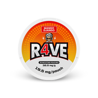RAVE Mango Django 32.5mg – nikotin zacskók doboza