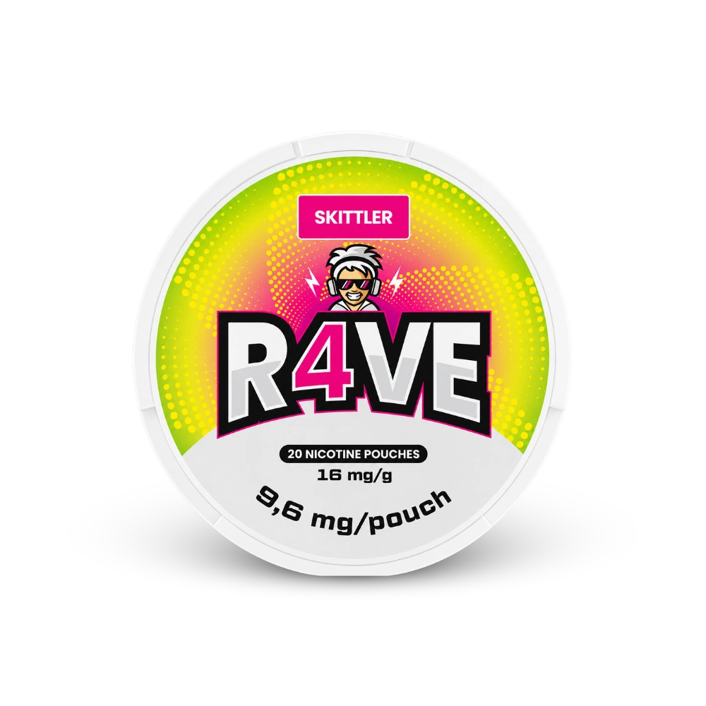 RAVE Skittler 16mg – nikotinpárnák doboza