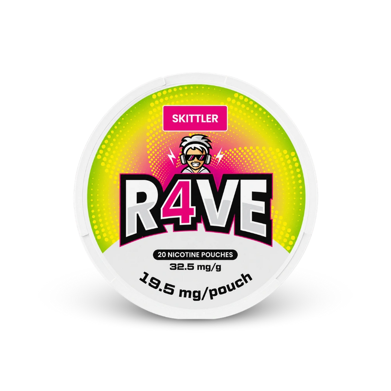 RAVE Skittler 32.5 – nikotin zacskók doboza
