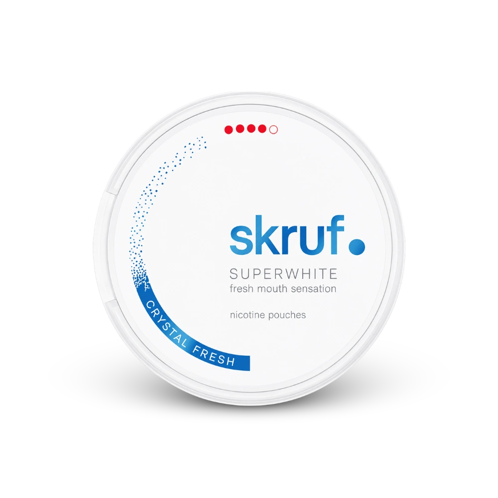 SKRUF Crystal Fresh Extra Strong – nikotinzacskók doboza