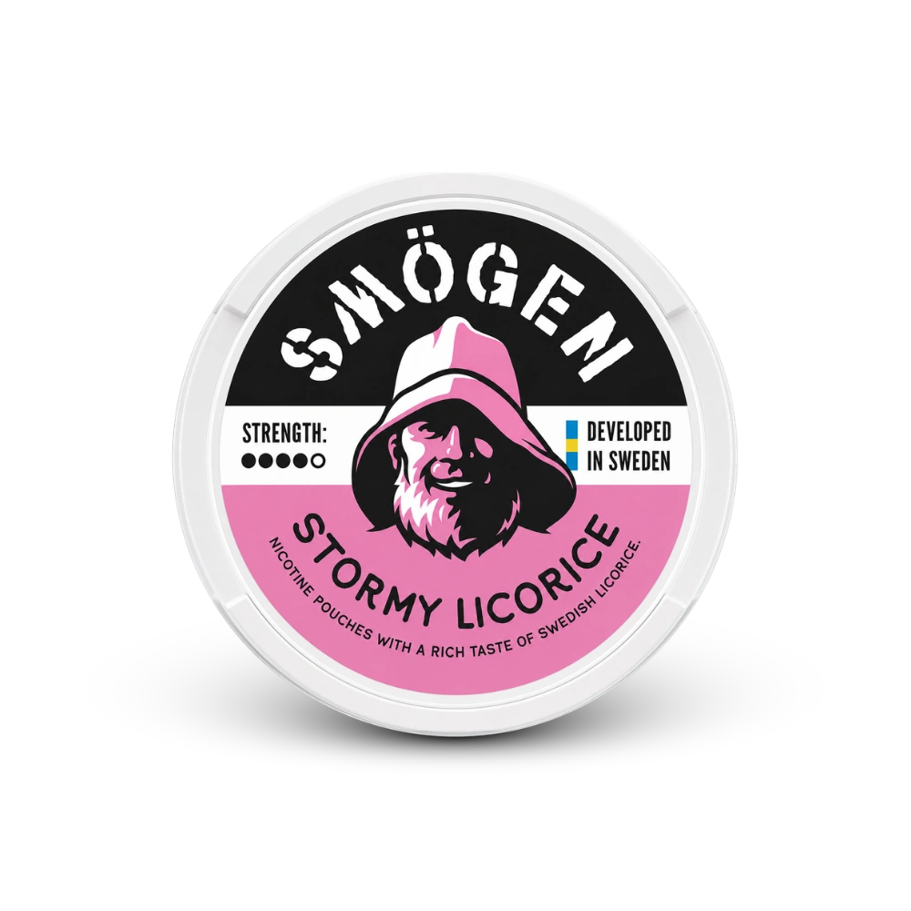 Smögen Stormy Licorice – nikotin zacskók doboza