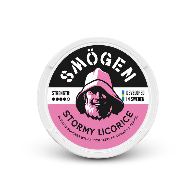 Smögen Stormy Licorice – nikotin zacskók doboza