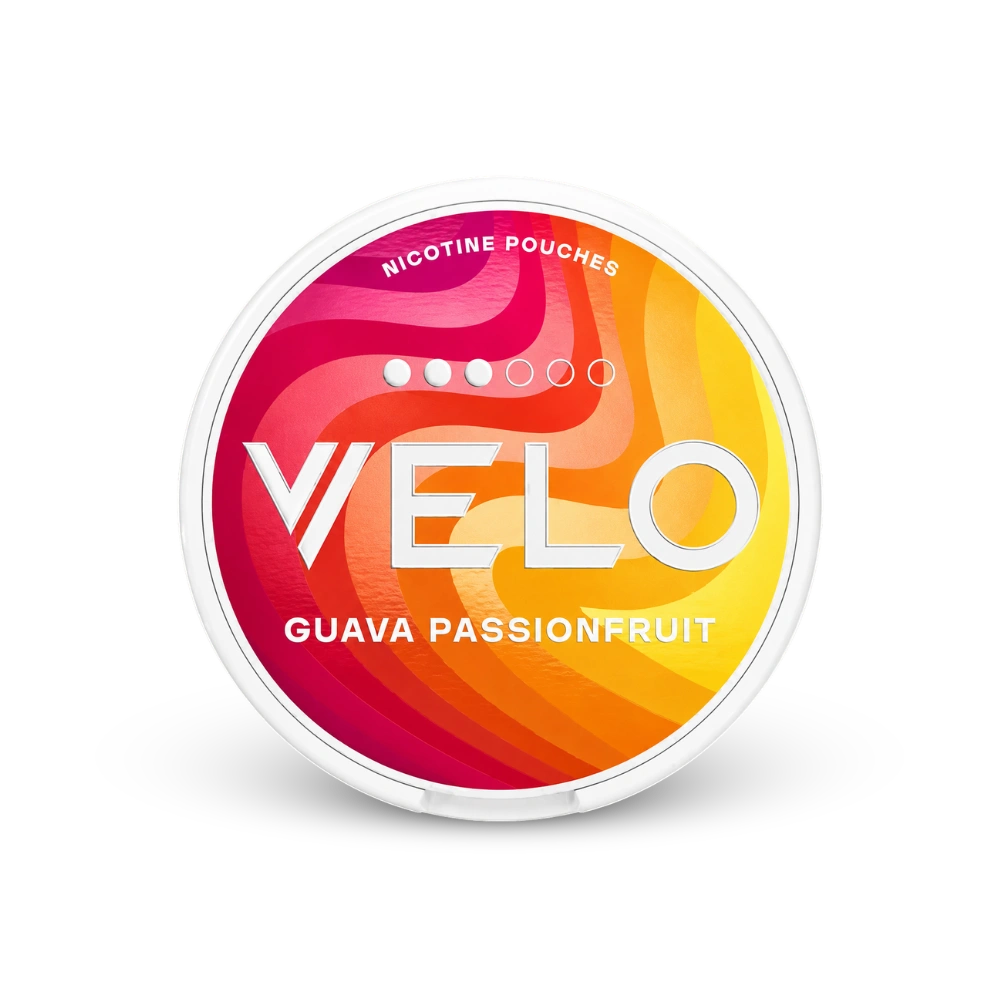 VELO Guava Passionfruit Slim – nikotin tasak doboza