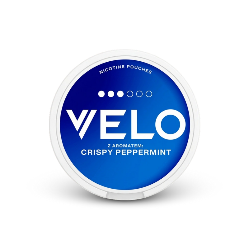 Velo Crispy Peppermint – nikotin zacskók doboza