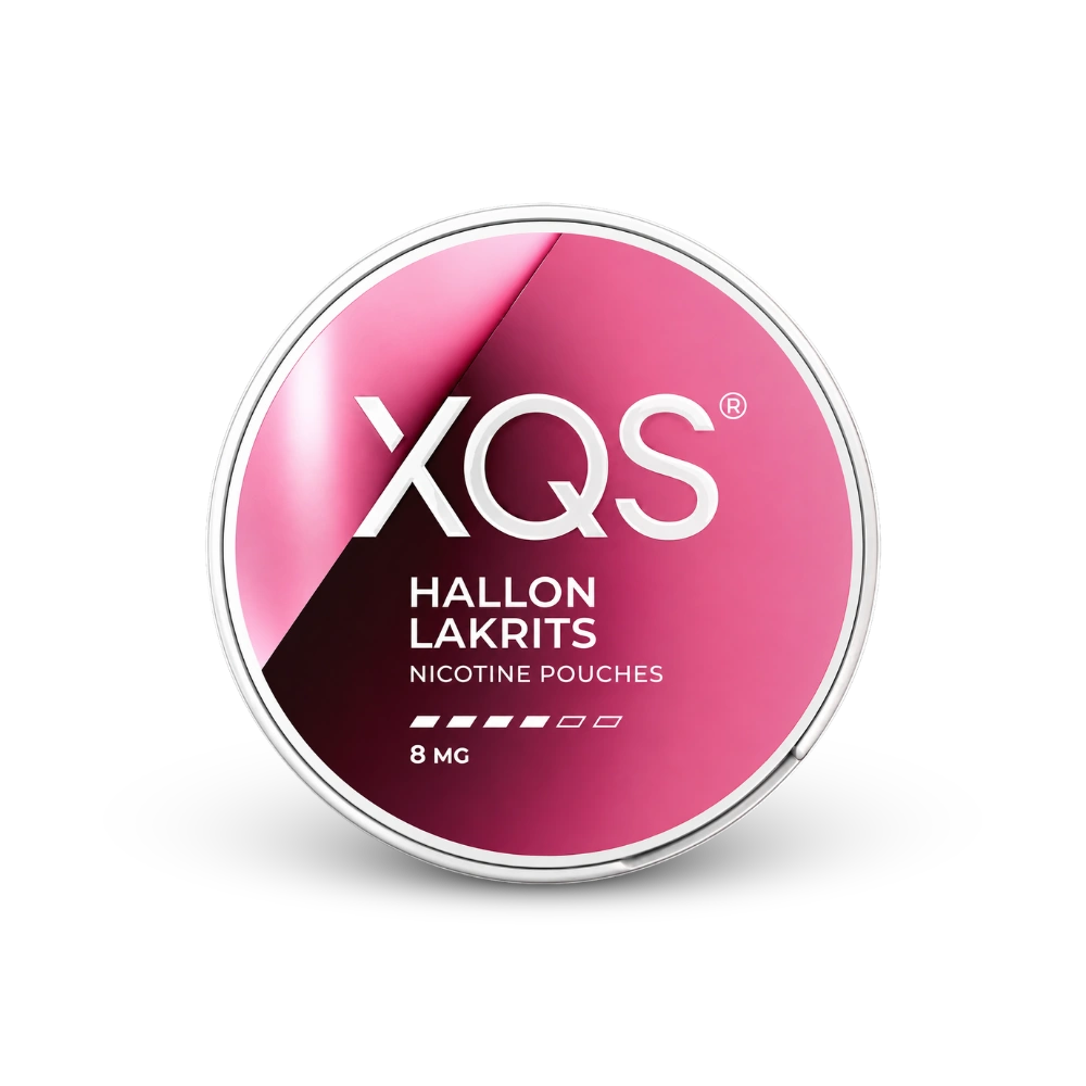 XQS Hallon Lakrits Slim Strong – nikotin tasak doboza