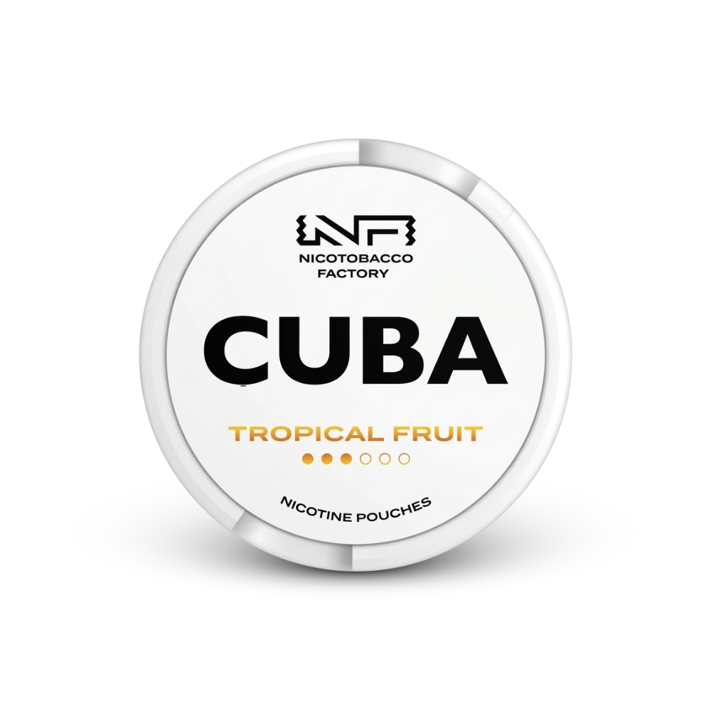 Cuba White Tropical Fruit – nikotin zacskók doboza