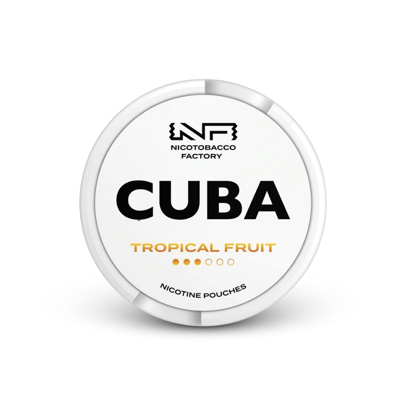 Cuba White Tropical Fruit – nikotin zacskók doboza