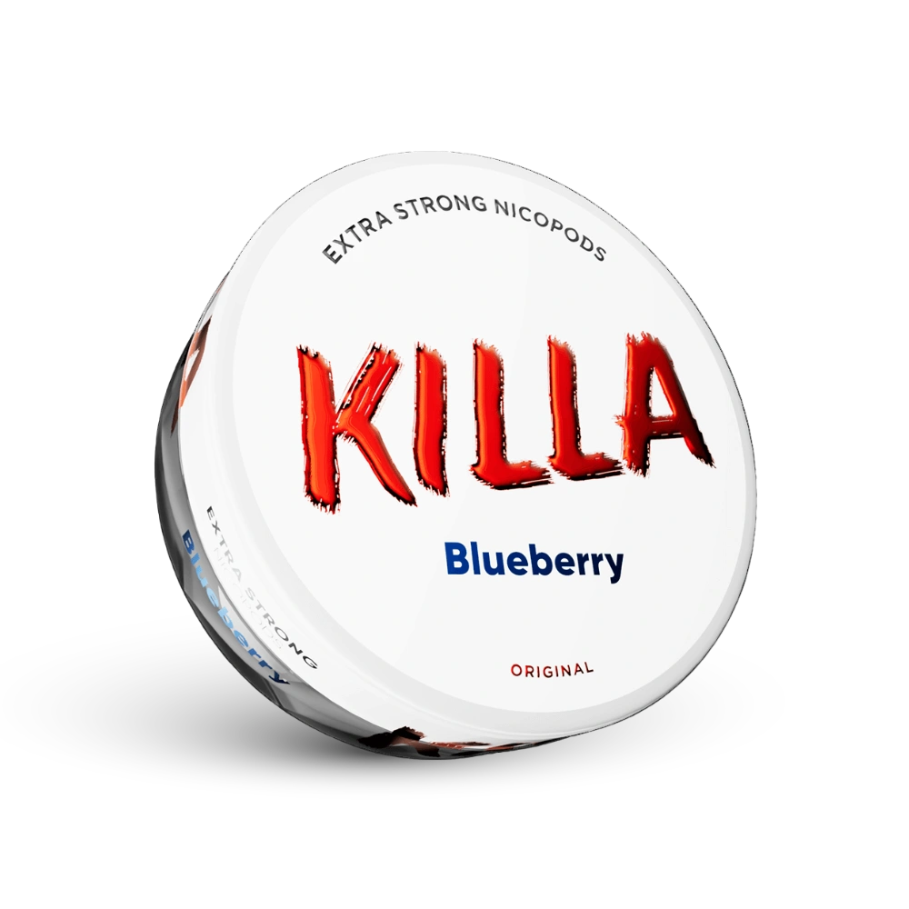Killa Blueberry Extra Strong Nicotine Pouches, Áfonya ízesítés, Original formátum, 16mg nikotintartalom