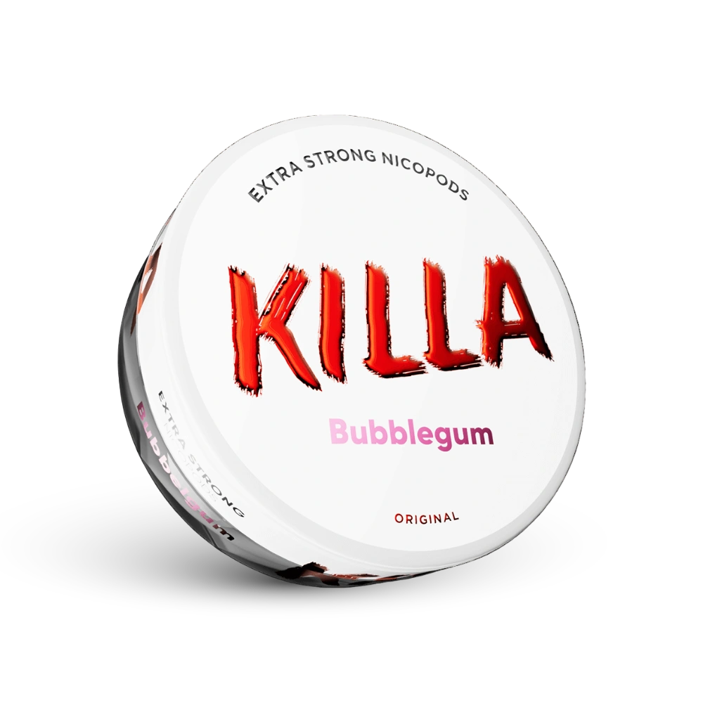 Killa Bubblegum Extra Strong Nicotine Pouches 16mg adag gumicukorízű