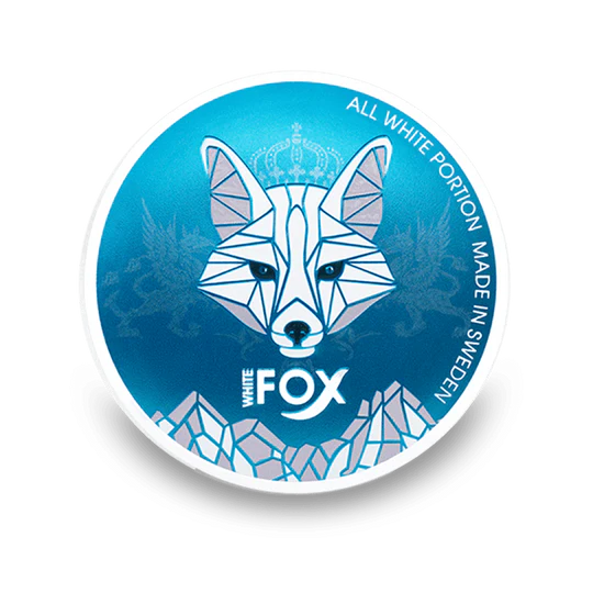 White Fox All White Portion Slim Nikotinpárnák kék dobozban Róka-logóval